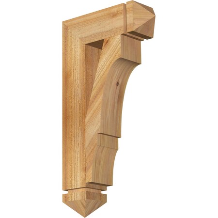 Ekena Millwork Balboa Arts & Crafts Rough Sawn Bracket, Western Red Cedar, 4"W x 14"D x 26"H BKT04X14X26BOA03RWR
